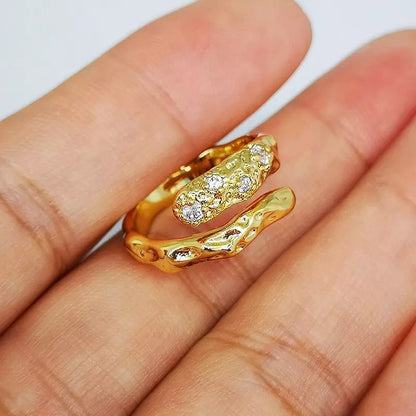 Snake zircon ring