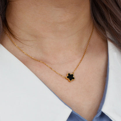 Black Flower Necklace