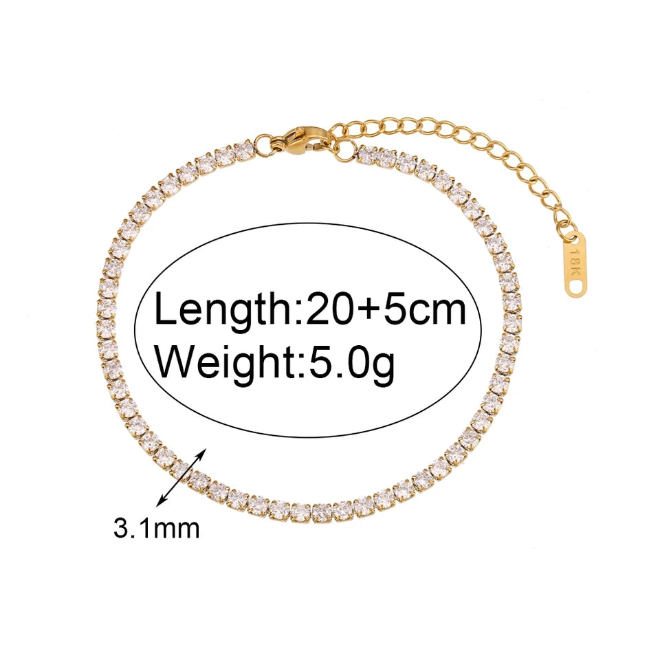 Zircon Anklet