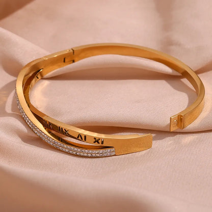 Cross Bangle Bracelet