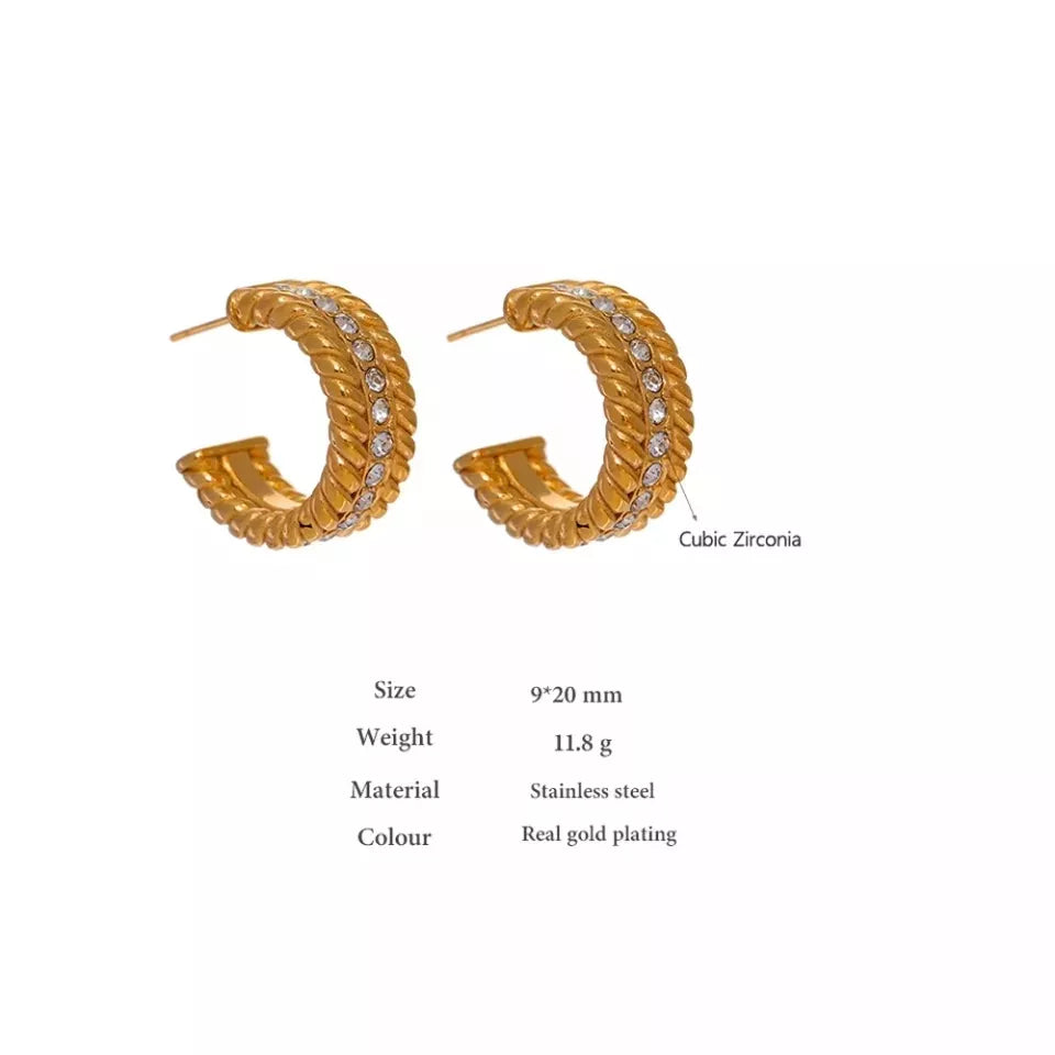 Weaved C-Type Earring