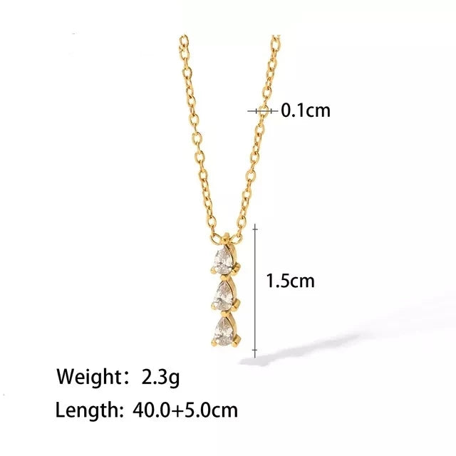 Drop Zirconia Necklace