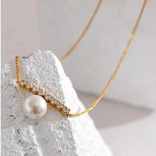 Pearl Zircona Necklace